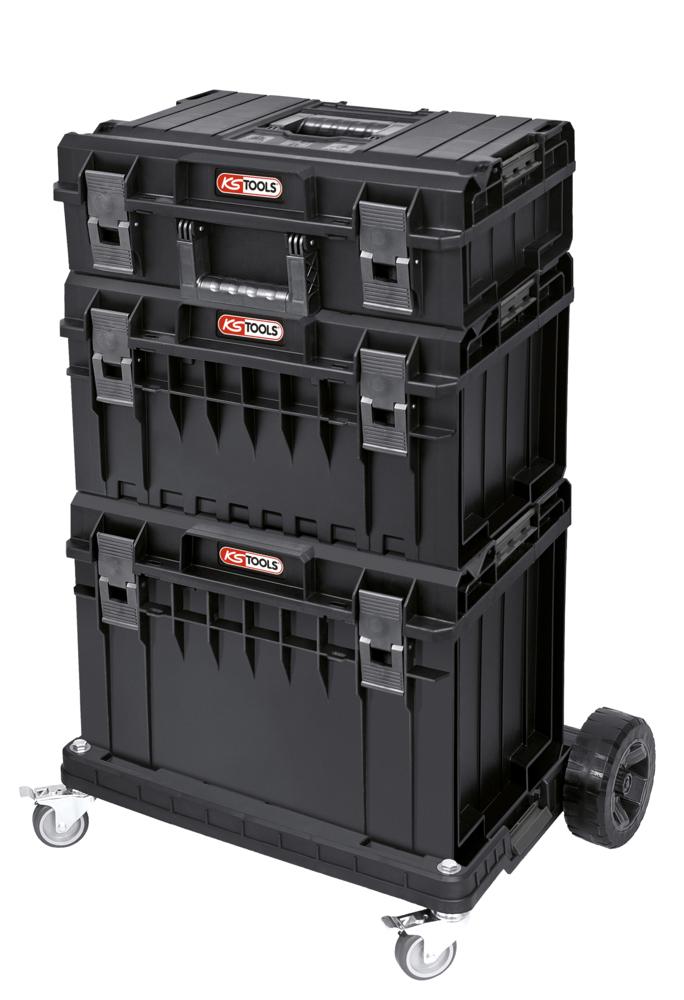 CAISSE MODULABLE SCM AVEC CHARIOT DE TRANSPORT OU TROLLEY