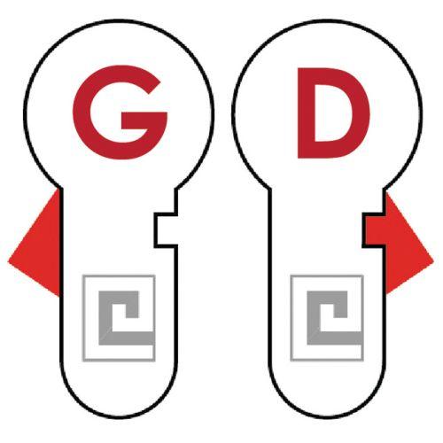 HERACLES DOMSR.SES.DT cylindre à double entrée A2P* 30 x 60 mm pour carénée Sésa