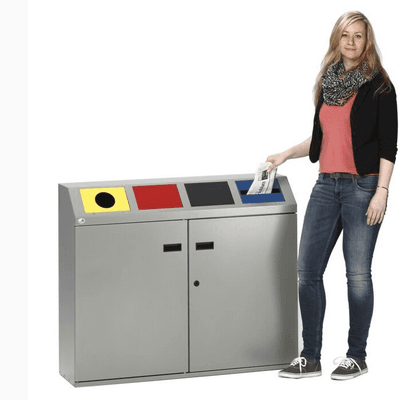 COLLECTEUR TRI SELECTIF QUADRUPLE