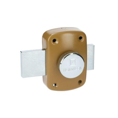 Verrou à bouton cylindre 50 mm - Finition Or ECO