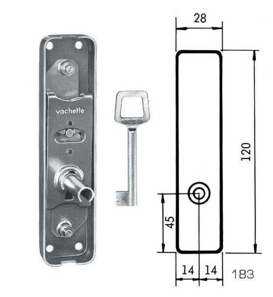 SERRURE BIBLI. HT/BAS A GORGE