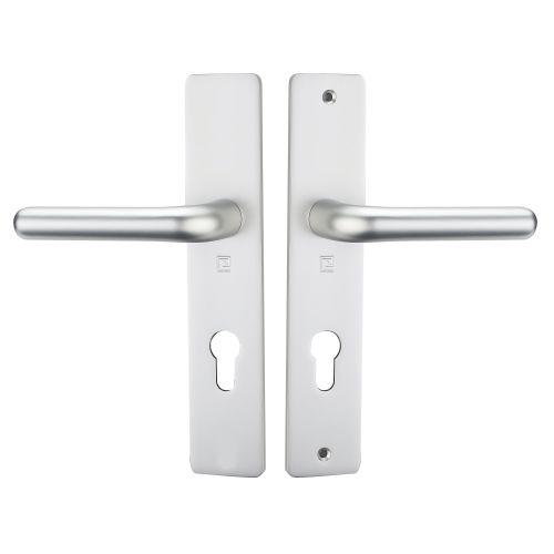 Ensemble double bequille sur plaque XENIA - Aluminium - Argent - Clé I