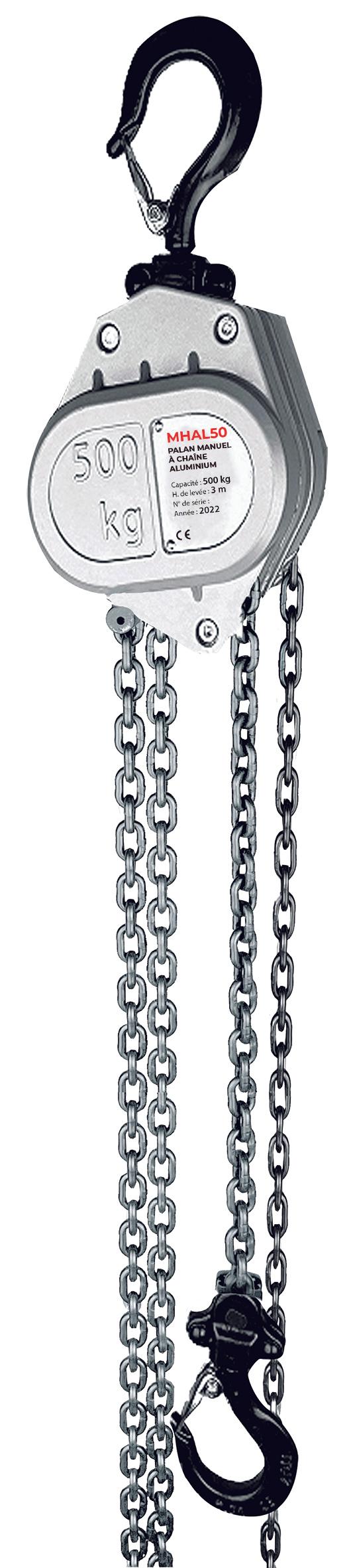 Palan manuel à chaine en aluminium très léger