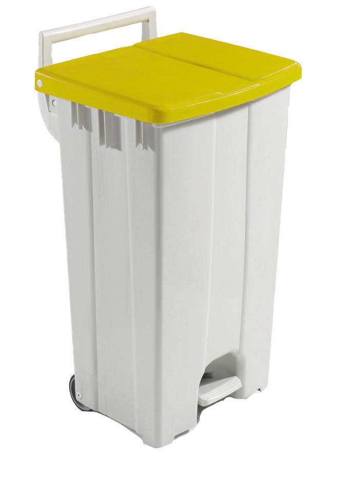 POUBELLE A PEDALE JAUNE 30L