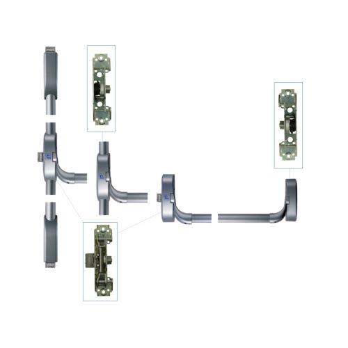 HERACLES F-8806F-DL-NR antipanique barre 3 points noire EVAK