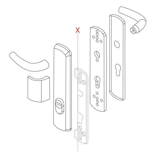 Ensemble de sécurité Porte Palière ELFE EA70 entraxe 70 mm - HERACLES