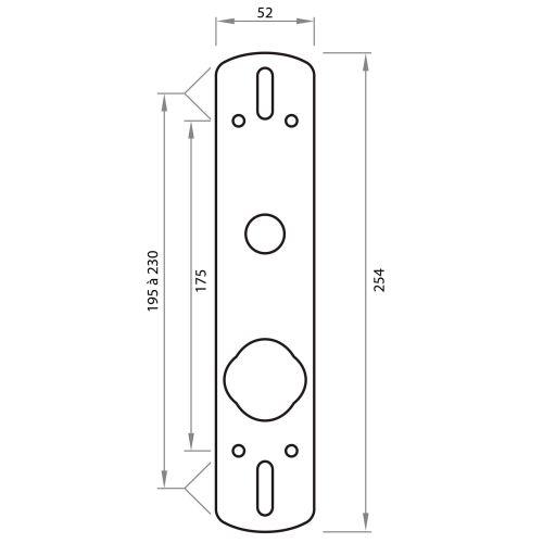 Plaque de rehausse grand modèle 5 mm - SALOME SECURITE