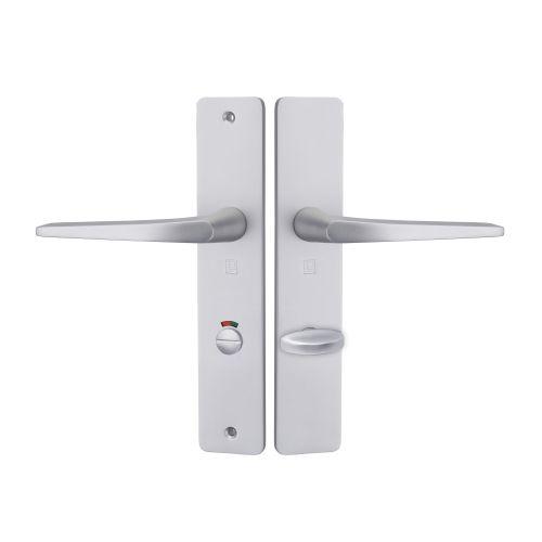 Ensemble double bequille sur plaque HIONNA - Alu. - Argent - Conda. à voyant