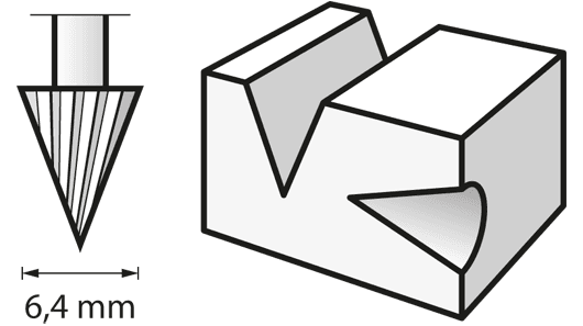 Fraise haute vitesse 6,4 mm (125)