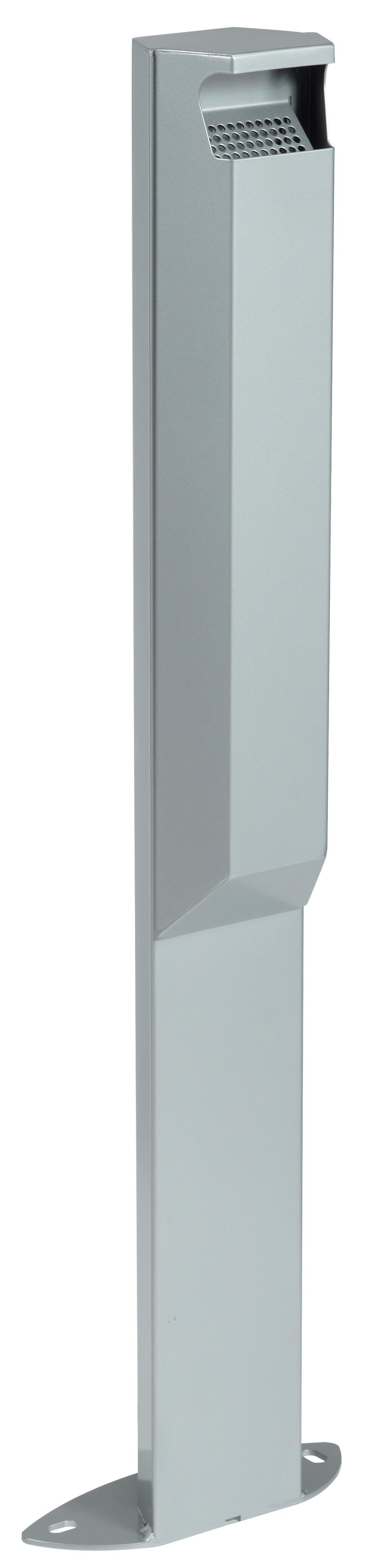 CENDRIER FIXATION SUR PIED 3L GRIS METAL