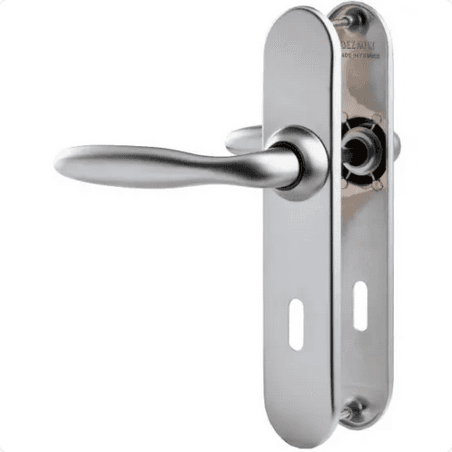 Ensemble double bequille sur plaque OPERA - Zamak - Velours - Clé L