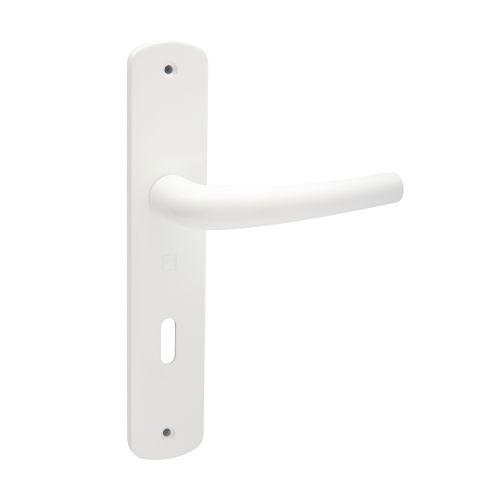 Ensemble double bequille sur plaque SALOME - Aluminium - Blanc- Clé L - 195MM