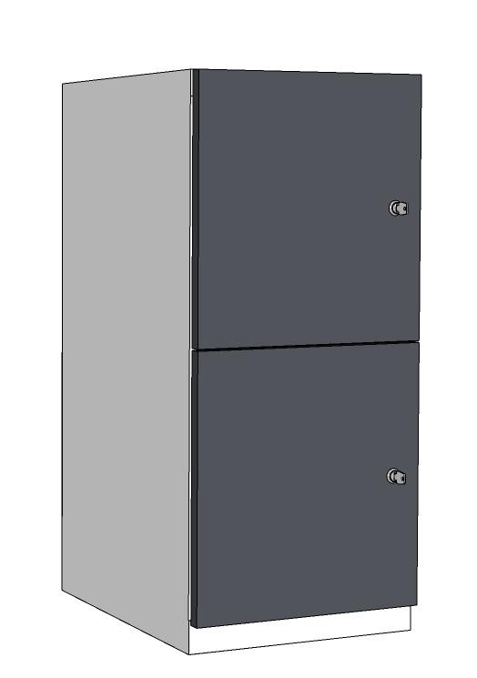 CASIER BUREAU METAL ET BOIS 1 COLONNE 2 CASES 300 X 500 X 890