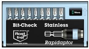 JEU DE 9 EMBOUTS INOX PH-PZ-TORX ET PORTE EMBOUT