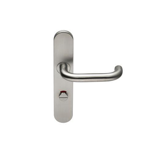 Ensemble double bequille sur plaque JADE série 1294 - voyant- inox brossé