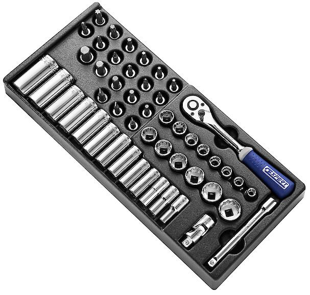 MODULE A DOUILLES ET ACCESSOIRES 3/8"" 50 PIECES