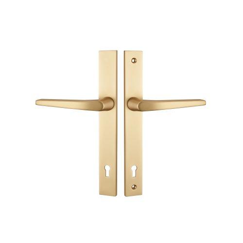 Ensemble double bequille sur plaque étroite HIONNA - Alu - Champagne - Clé L