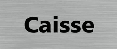 PLAQUE INDIC.TEXTE NOIR FOND