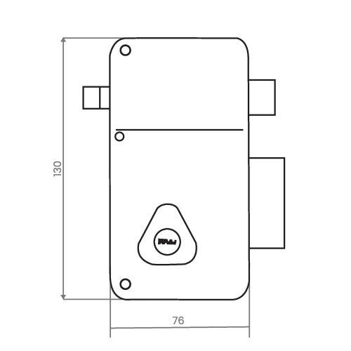 HERACLES C5-502212M-1 Serrure verticale tirage ERCY 5G 5 goupilles 45 mm + BAG40