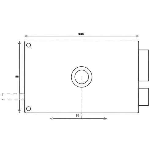 HERACLES MX-4503-HQ2-1 mécanisme 3 points en applique C45 horizontale tirage dro