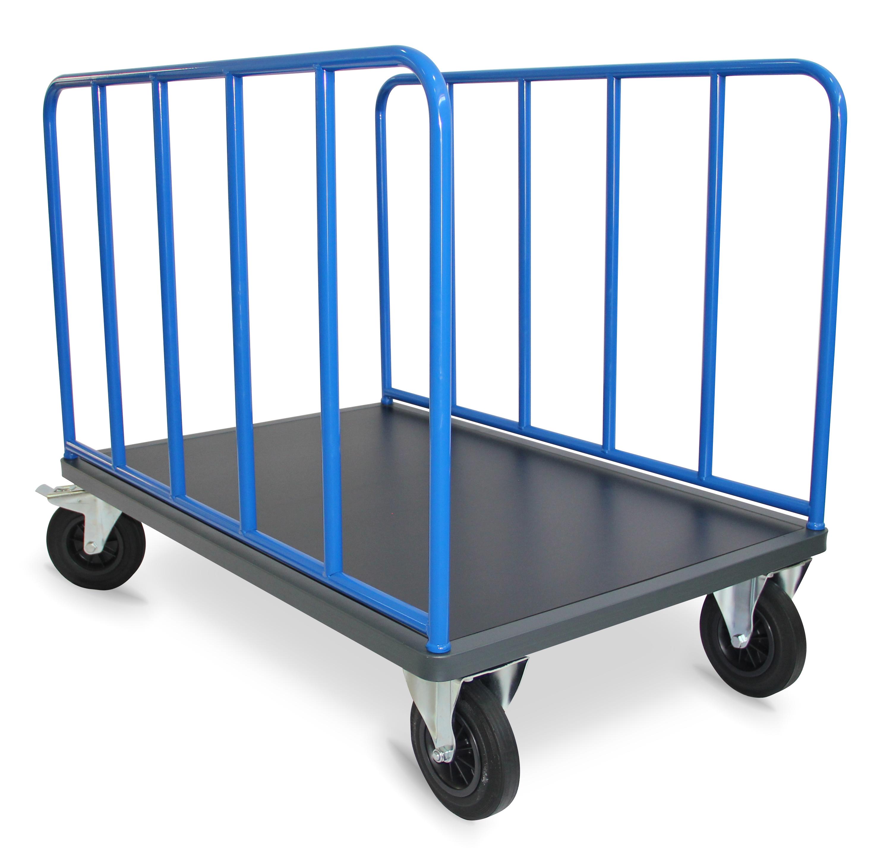CHARIOT 2 RIDELLES BLEU 500 KG TUBULAIRE