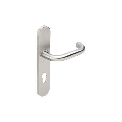 Ensemble double bequille sur plaque JADE série 1294 - Clé I - inox