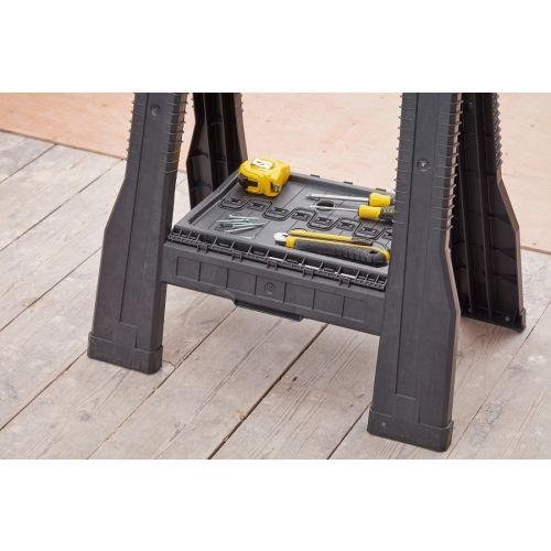 Lot de 2 tréteaux de sciage pliables charge 362 Kg - STANLEY STST1-70355