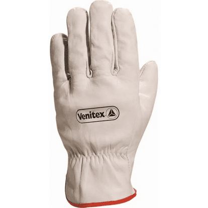 GANT TOUT FLEUR DE BOVIN GRIS LISERE ROUGE