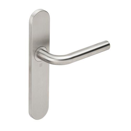 Ensemble double bequille sur plaque JADE série 1194 - Bec de Cane - inox