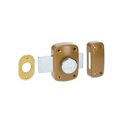 Verrou à bouton cylindre 50 mm - Finition Or ECO