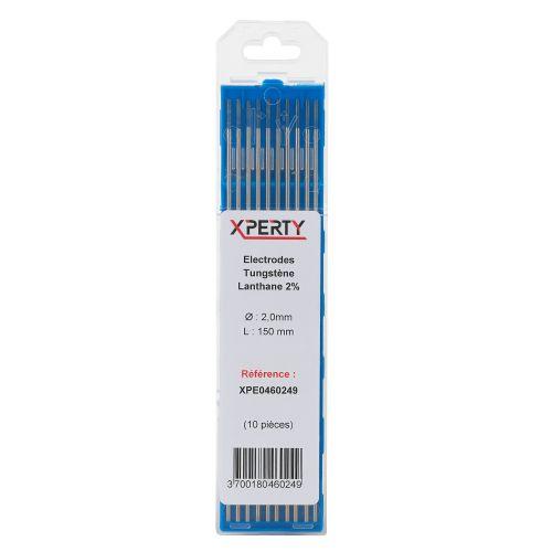 Electrode tungstène lanthane 2 % Bleu longueur 150mm (Etui de 10) - EXPERTY