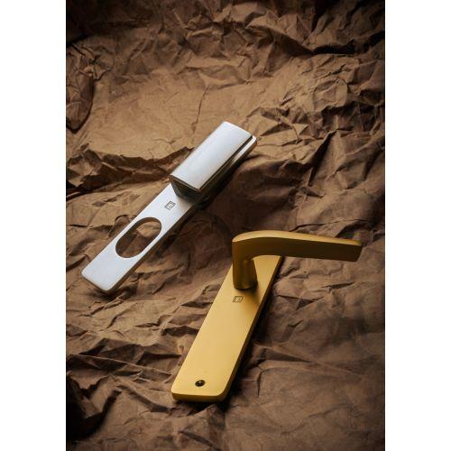 Ensemble double bequille sur plaque HIONNA - Aluminium - Argent - SN2 et Palière