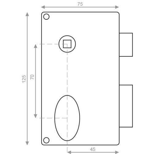 HERACLES MX-794-01 Serrure monopoint en applique verticule fouillot 6 gorges dro
