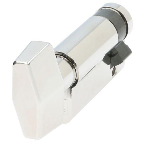 Demi-cylindre européen à bouton laiton nickelé 5 goupilles 10 X 40 mm