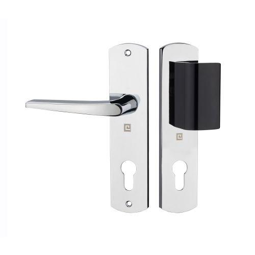 Ensemble sur plaque KROM - Chromé - Clé I et palière - 170MM