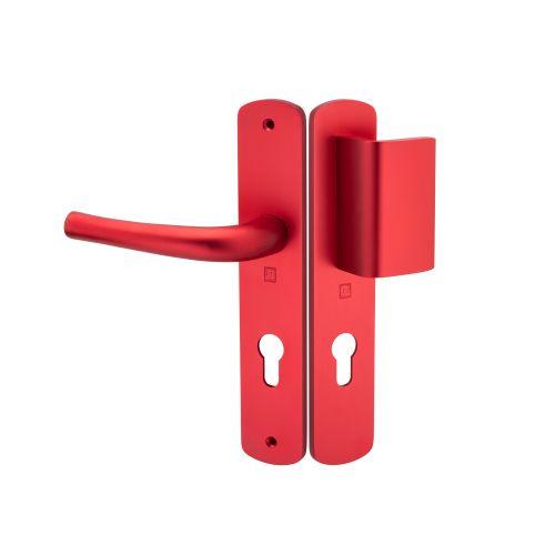 Ensemble sur plaque SALOME - Aluminium - Rubis - Clé I et Palière - 195MM