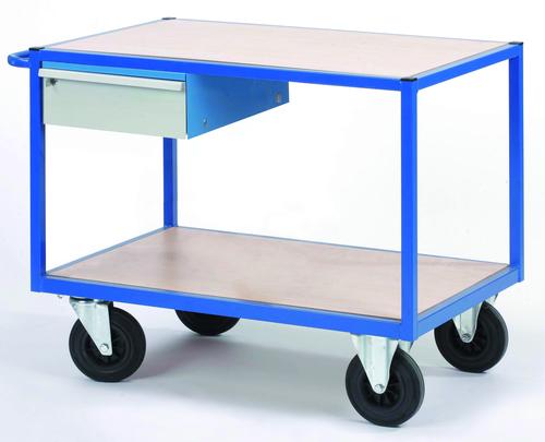 SERVANTE 2 PLATEAUX TOLES + CAOUTCHOUC