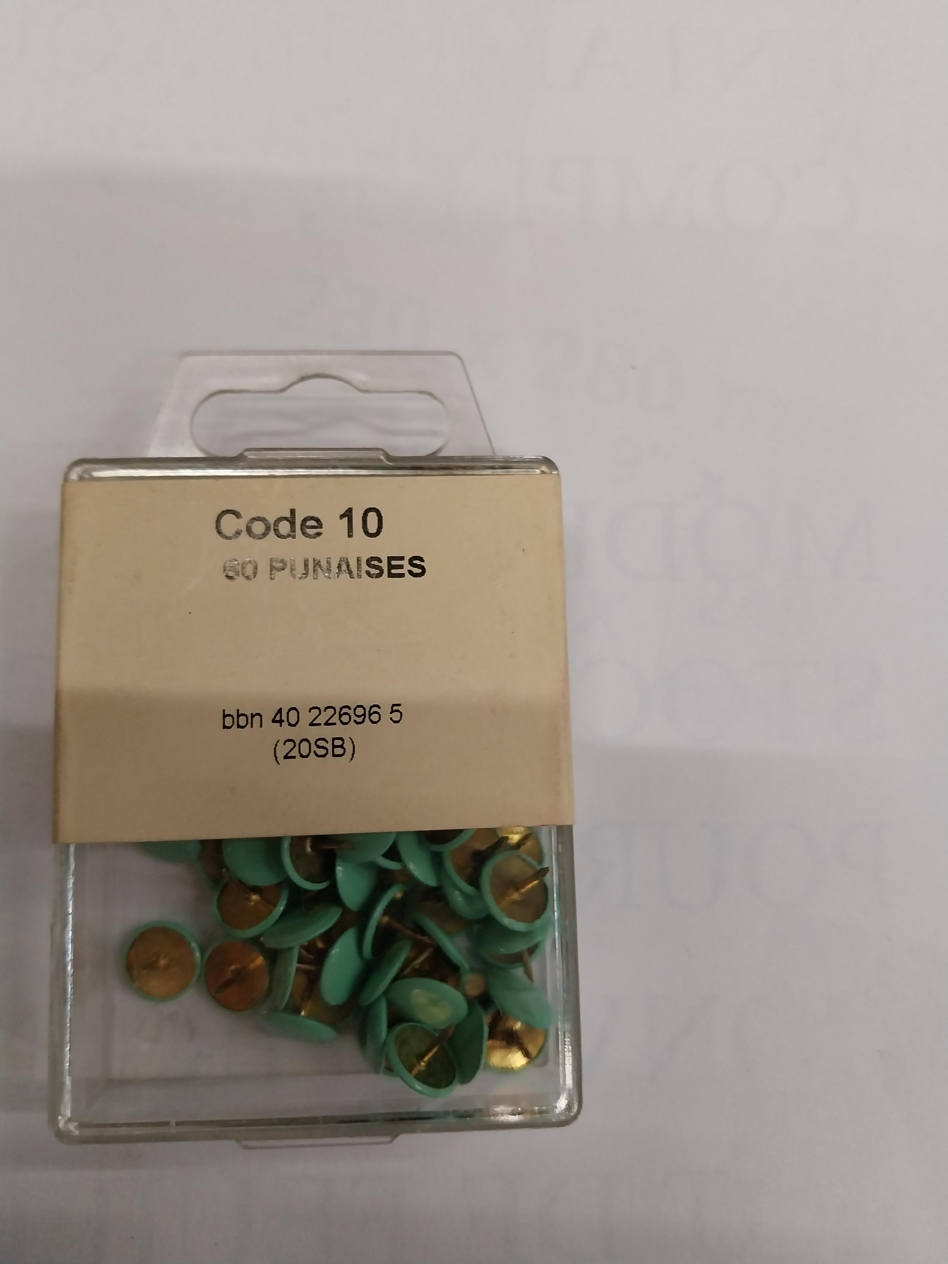 BLISTER DE 60 PUNAISES