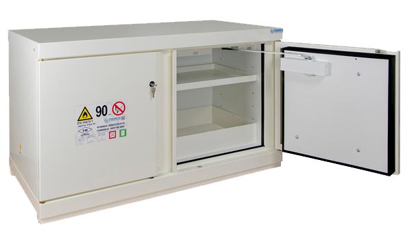 ARMOIRE DE SECURITE 90 MIN 30L 1 PORTE 1 ETAGERE 1 BAC