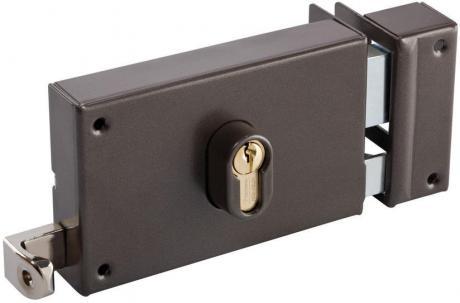 Serrure horizontale en applique pour cylindre profil européen à tirage