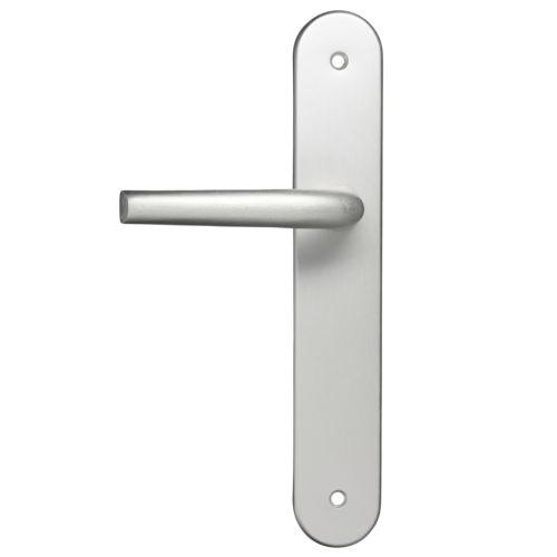 Ensemble double bequille sur plaque SANYA - Aluminium - Bec de cane - 195MM