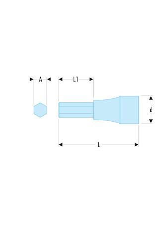 DOUIL-TVIS 1/2' 6PANS 4 MM