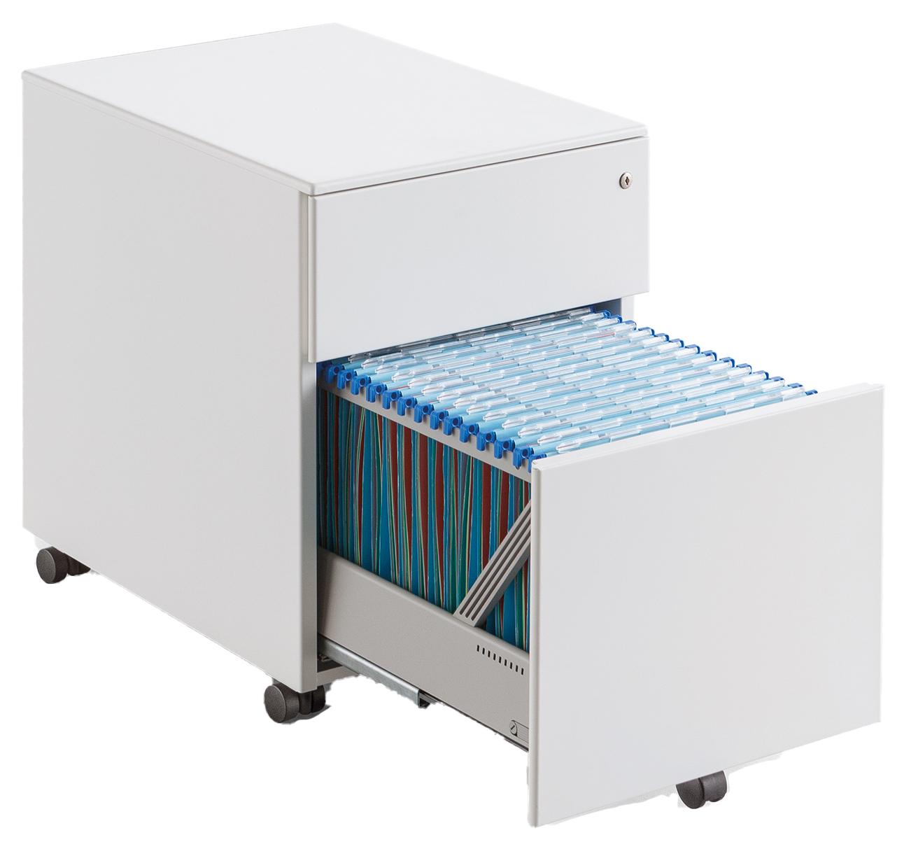 CAISSON MOBILE METAL 1 TIROIR + 1 DOSSIER