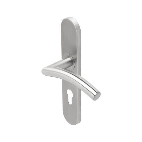 Ensemble double bequille sur plaque JADE série 1494 - Clé I - inox