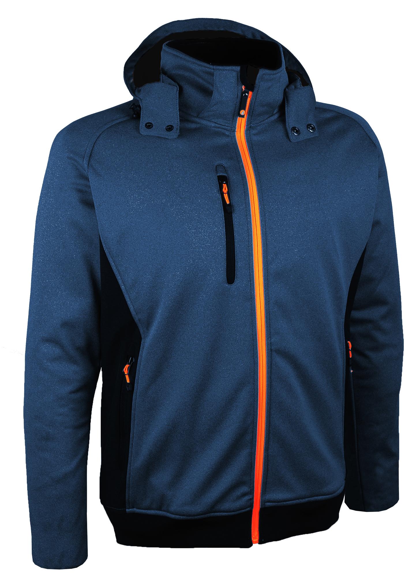 VESTE SOFTSHELL NOIR/GRIS/IRANGE TAILLE S A 4XL