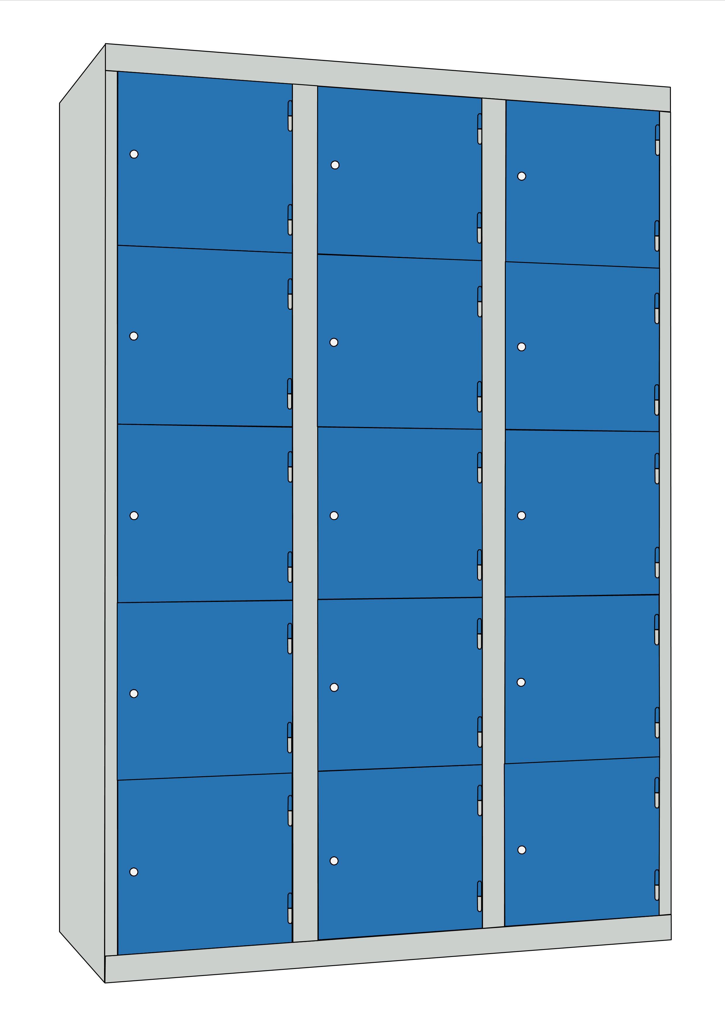CASIER MONOBLOC 5 CASES 1 COLONNE 300 X 500 X 1800