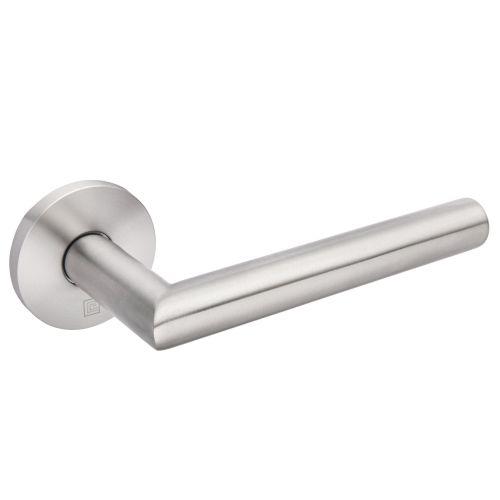 Béquille double sur rosace slim JADE série SL01 - Inox poli - Bec de cane - 19MM