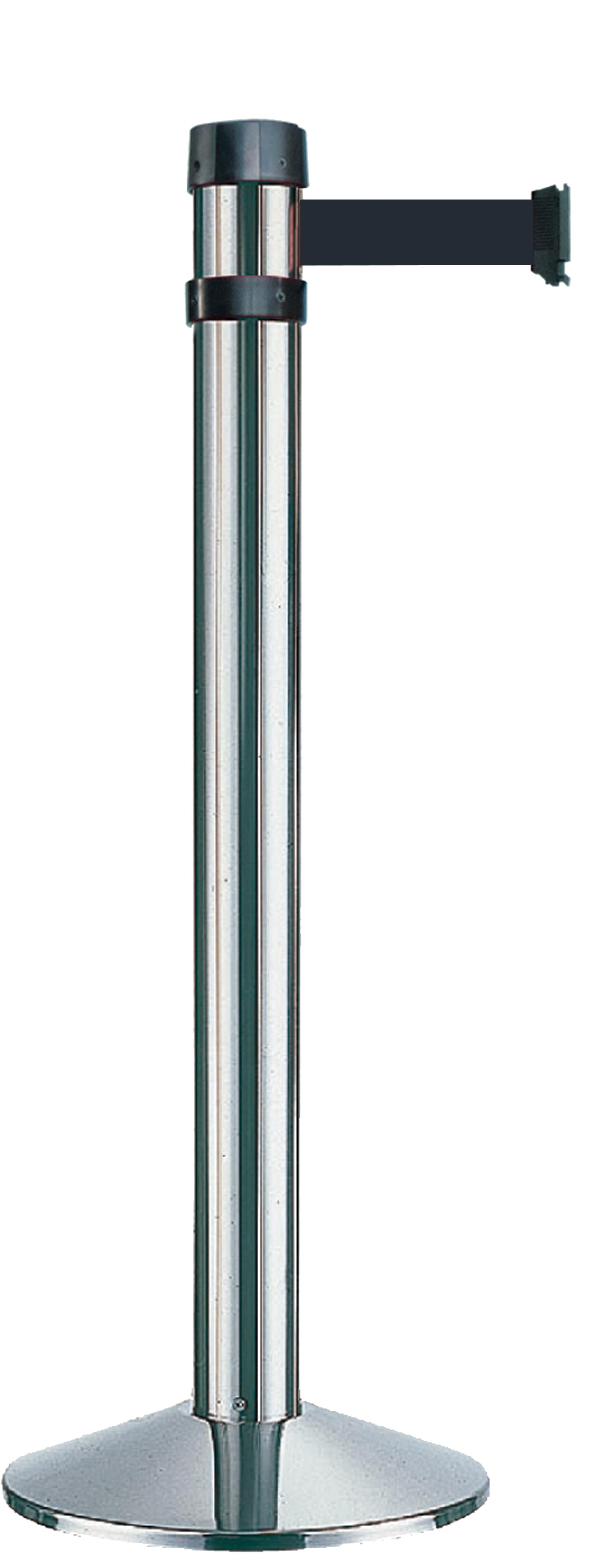 POTEAU A SANGLE ROUGE SOCLE NOIR