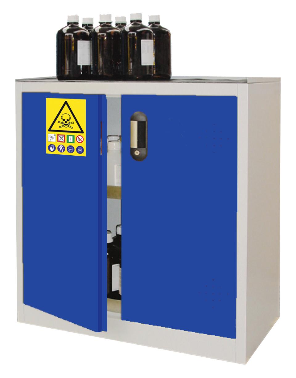 ARMOIRE DE SURETE POUR PRODUITS DANGEREUX 80L BLEUE