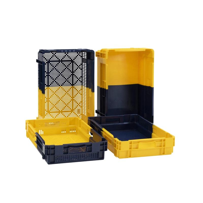 BAC GERBABLE EMBOITABLE BLEU/JAUNE 600 X 400 22,25,34 et 47 litres